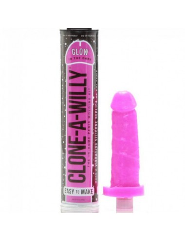 CLONE A WILLY CLONADOR PENE ROSA LUMINISCENTE CON VIBRADOR