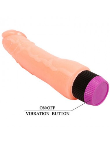 VIBRADOR REALISTICO FLEXIBLE NATURAL 24 CM