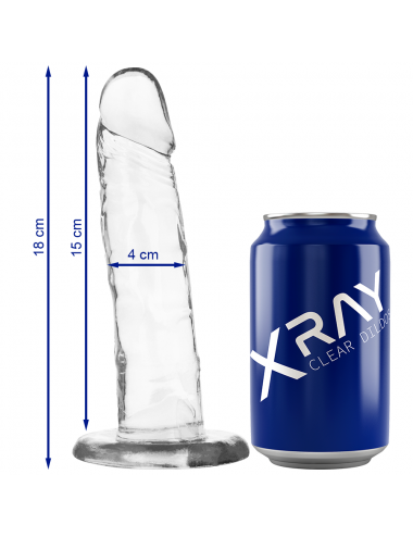 XRAY CLEAR DILDO TRANSPARENTE 18CM X 4CM