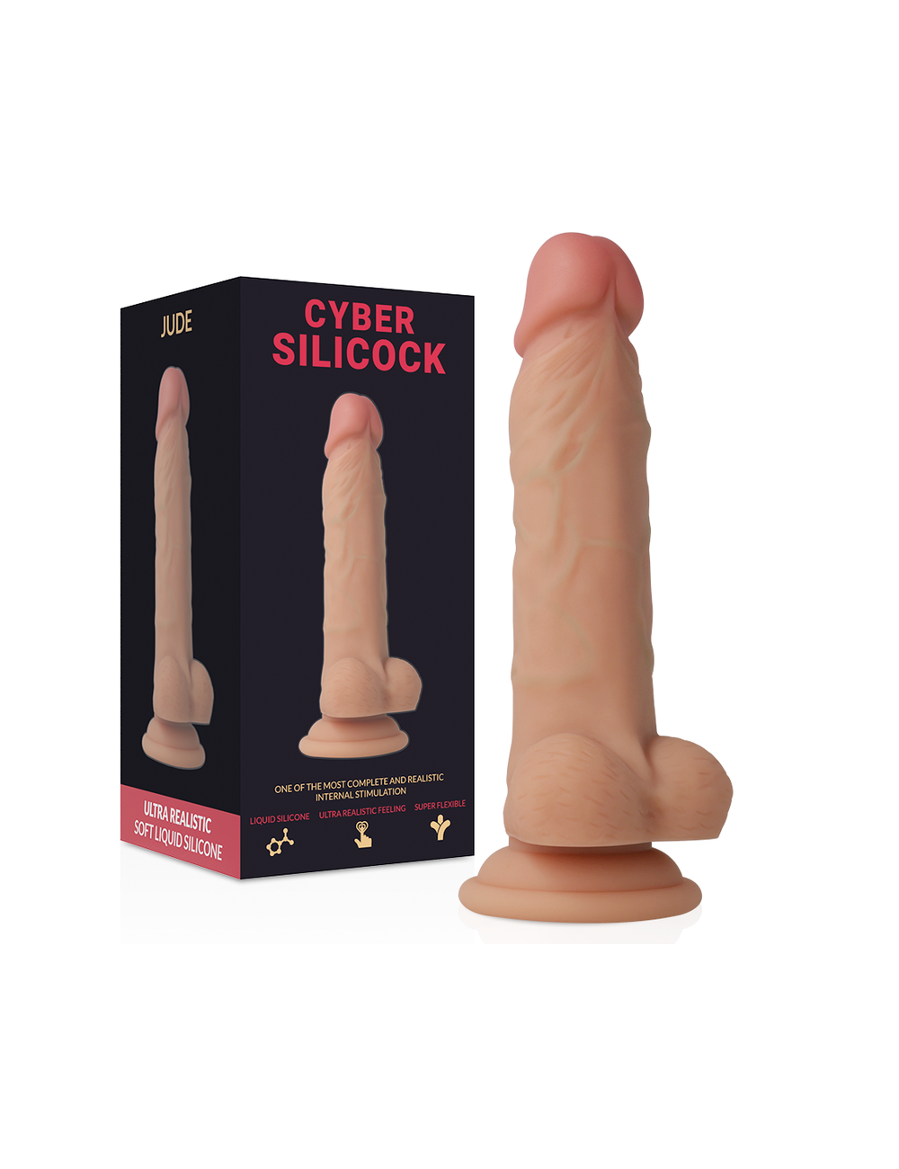 CYBER SILICOCK JUDE REALISTICO SILICONA LIQUIDA 18CM CYBER SILICOCK JUDE REALISTICO SILICONA LIQUIDA 18CM