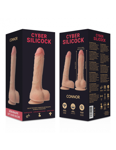 CYBER SILICOCK - CONNOR SILICONE LIQUIDE SOUPLE ULTRA RÉALISTE 20.5 CM -O- 3.7 CM