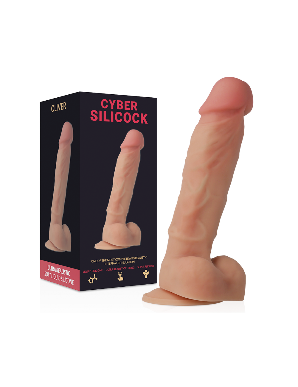 CYBER SILICOCK OLIVER REALISTICO SILICONA LIQUIDA 19 CM CYBER SILICOCK OLIVER REALISTICO SILICONA LIQUIDA 19 CM