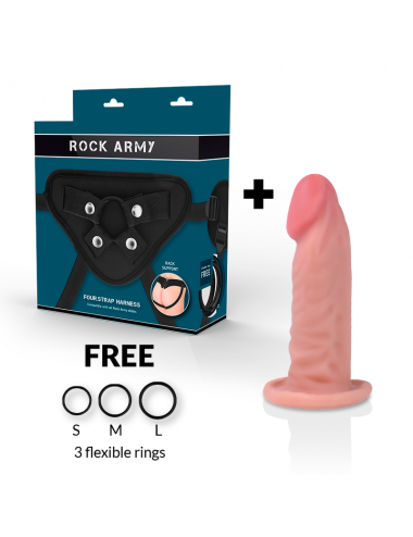 ROCKARMY ARNES + DUAL DENSITY TIGER DILDO REALISTA 14CM