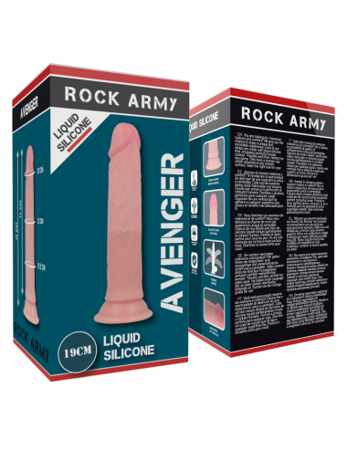 ROCKARMY - HARNAIS + GODE EN SILICONE LIQUIDE PREMIUM AVENGER 19 CM -O- 3.98 CM