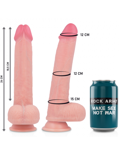 ROCKARMY ARNÉS + LIQUID SILICONE DILDO PREMIUM KINGCOBRA 24CM