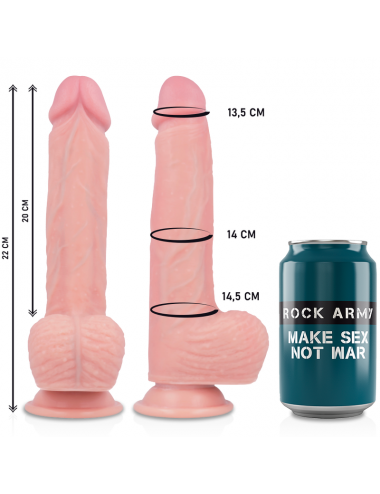 ROCKARMY - HARNAIS + VIBRATEUR SILICONE LIQUIDE PREMIUM TÉLÉCOMMANDE APACHE 20.5 CM -O- 4.62 CM