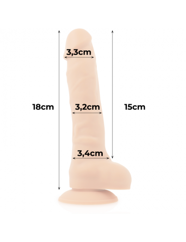 COCK MILLER - HARNAIS + COCKSIL ARTICULABLE DENSITÉ SILICONE 18 CM