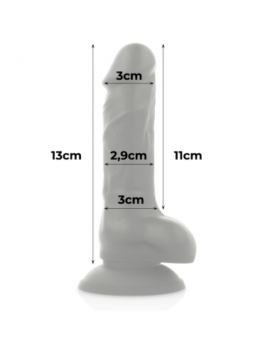 HARNAIS COCK MILLER + SILICONE DENSITÉ COCKSIL ARTICULABLE NOIR 13 CM