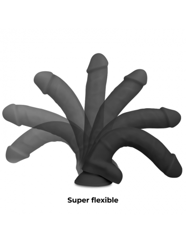 COCK MILLER - HARNAIS + SILICONE DENSITÉ ARTICULABLE COCKSIL NOIR 19,5 CM
