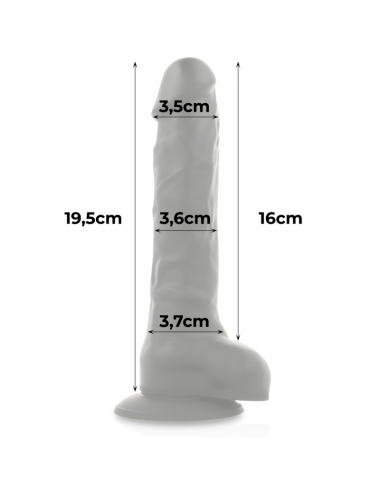 COCK MILLER - HARNAIS + SILICONE DENSITÉ ARTICULABLE COCKSIL NOIR 19,5 CM
