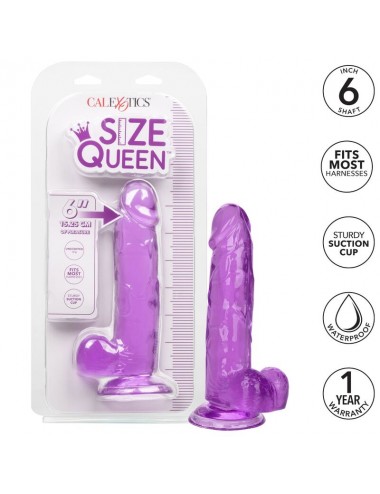 Sextoys - Double Dong - DILDO QUEEN TAILLE CALEX - VIOLET 15,3 CM - California Exotics