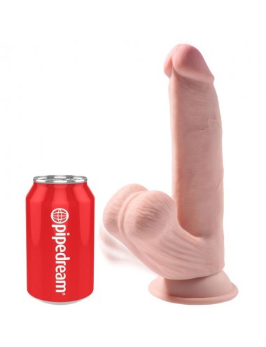 KING COCK PLUS 3D COCK SWINGING BALLS 24.5 CM - LIGHT SKIN