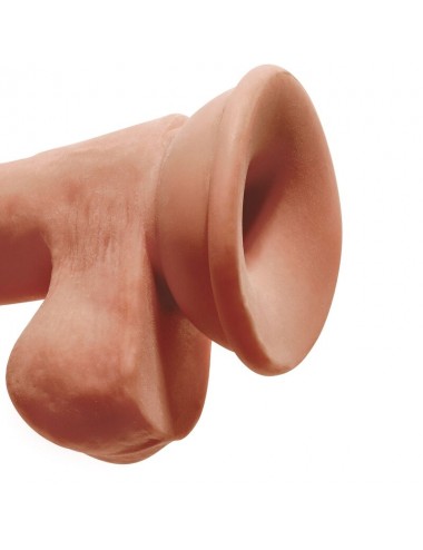 Sextoys - Double Dong - KING COCK PLUS BITE 3D AVEC BOULES 17 CM - KING COCK PLUS