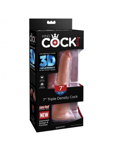 KING COCK - PLUS GODE 3D TRIPLE DENSITÉ 18 CM