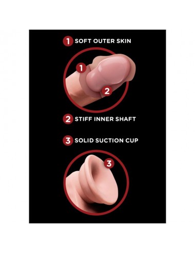 KING COCK PLUS 3D COCK SWINGING BALLS 15.2 CM - LIGHT SKIN