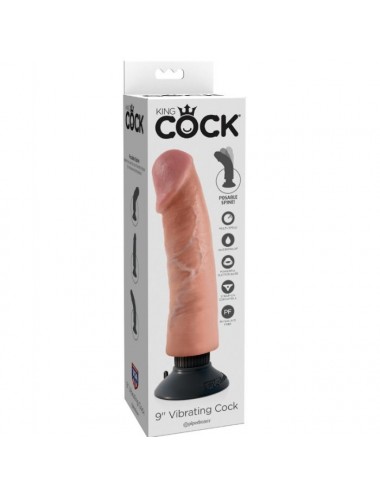 KING COCK KING COCK VIBRATOR DILDO 23 CM NATUREL