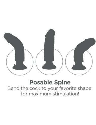 KING COCK - GODE VIBRATEUR 23 CM NATUREL