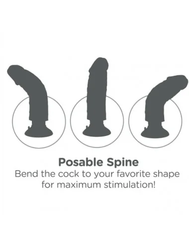 KING COCK - GODE VIBRANT AVEC TESTICULES 23 CM NOIR