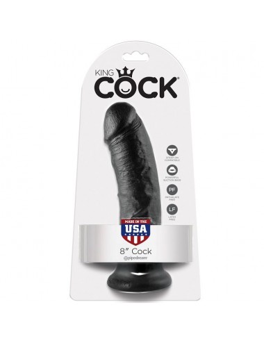 Sextoys - Double Dong - KING COCK 8" PENE NEGRO 20.3 CM - King Cock