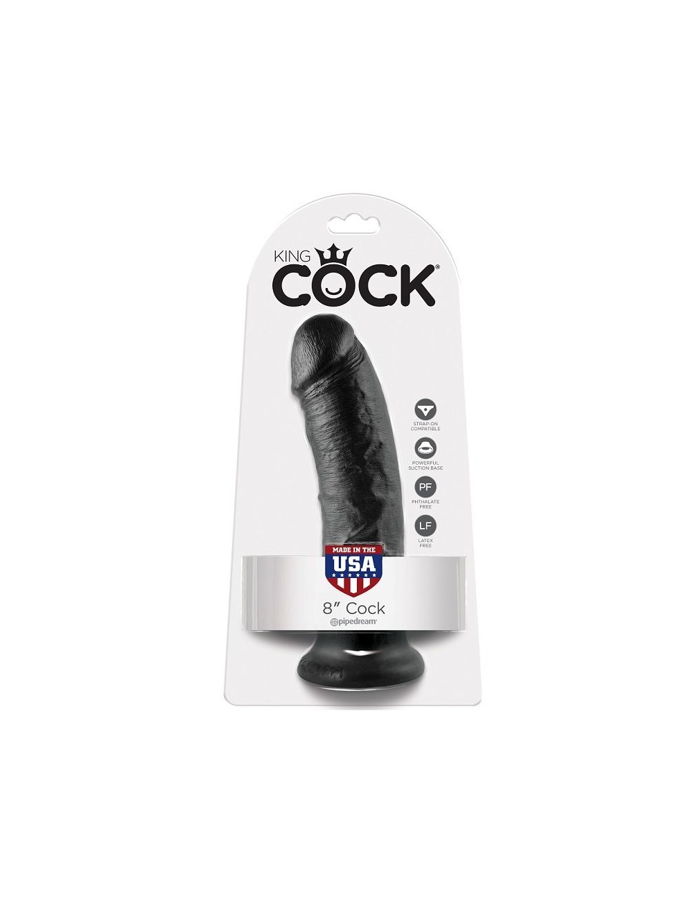 Sextoys - Double Dong - KING COCK 8" PENE NEGRO 20.3 CM - King Cock