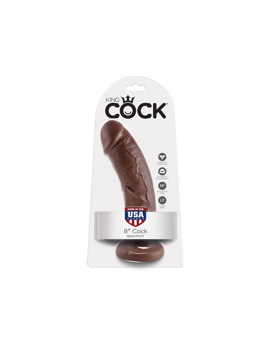 KING COCK 8" PENE MARRON 20.3 CM KING COCK 8" PENE MARRON 20.3 CM