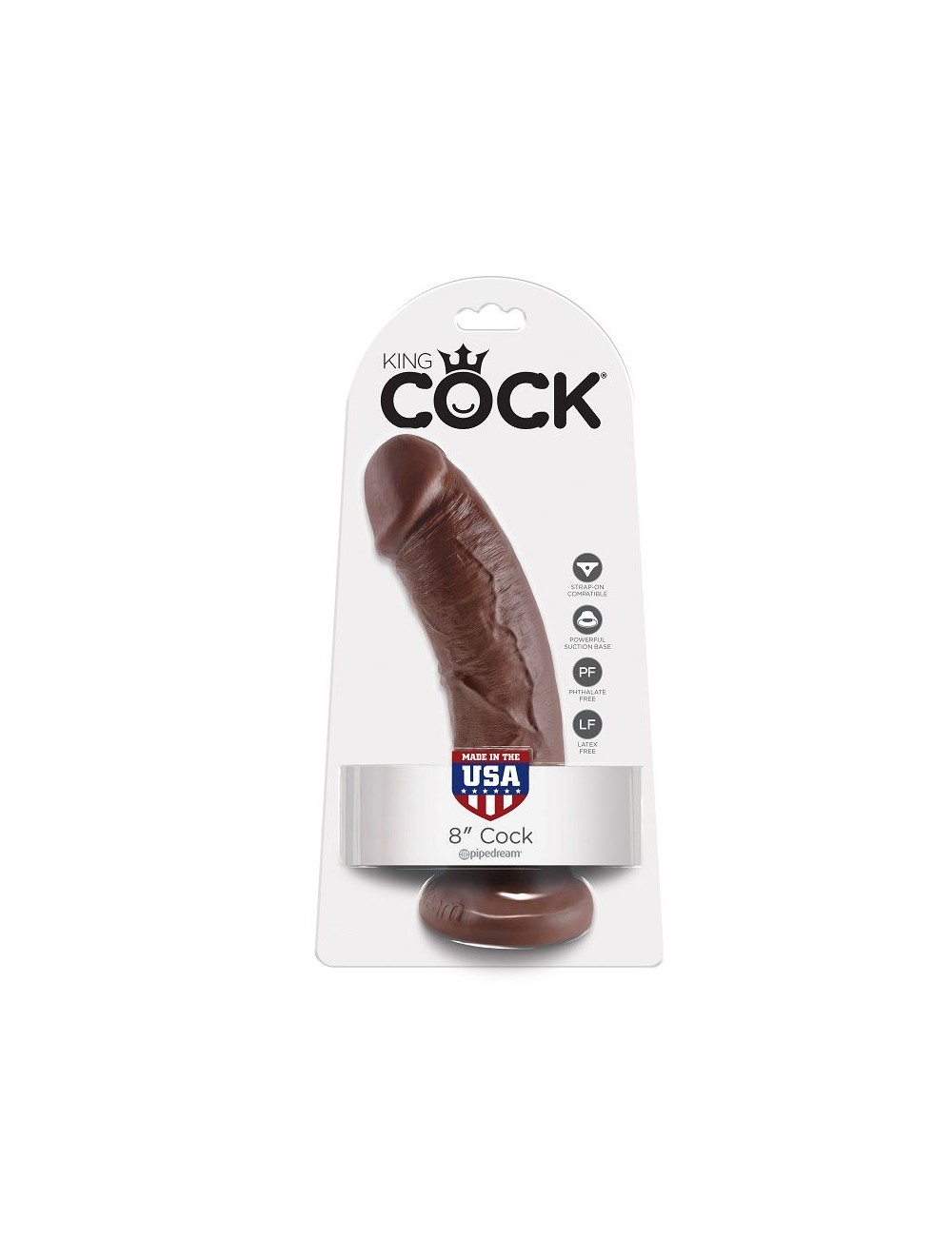 KING COCK 8" PENE MARRON 20.3 CM