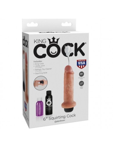 DILDO SQUIRTING 15.24 CM KING COCK LATEX