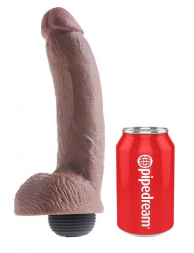 KING COCK PENE REALISTICO EYACULADOR MARRON 22.86CM