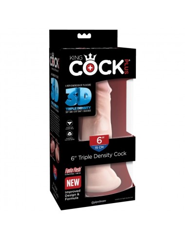 KINGCOCK TRIPLE DENSITY COCK 15 CM BASE VENTOUSE