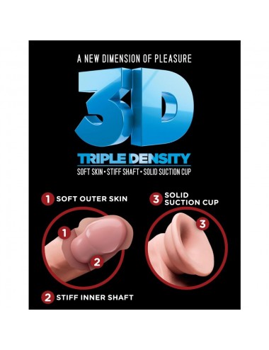 KING COCK - GODE TRIPLE DENSITÉ 14 CM