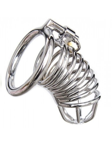OHMAMA FETISH METAL CHASTITY VERROUILLABLE COCK CAGE TAILLE S