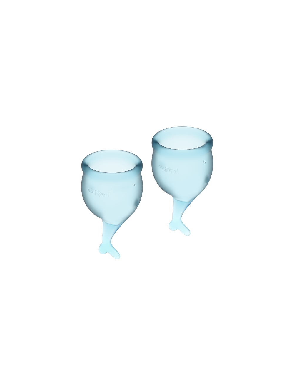 SATISFYER FEEL SECURE MENSTRUAL CUP LIGHT BLUE 15 + 20ML