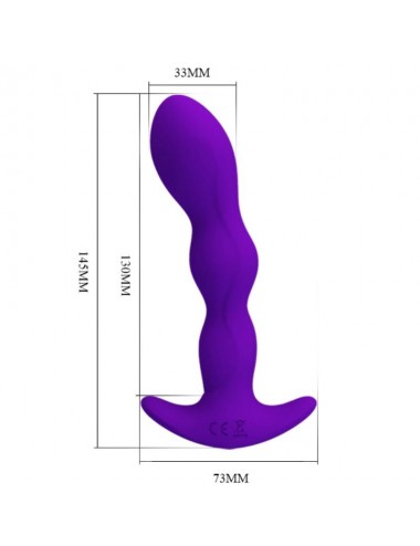 PRETTY LOVE - MASSAGER ANAL 12 MODES DE VIBRATION LILAS