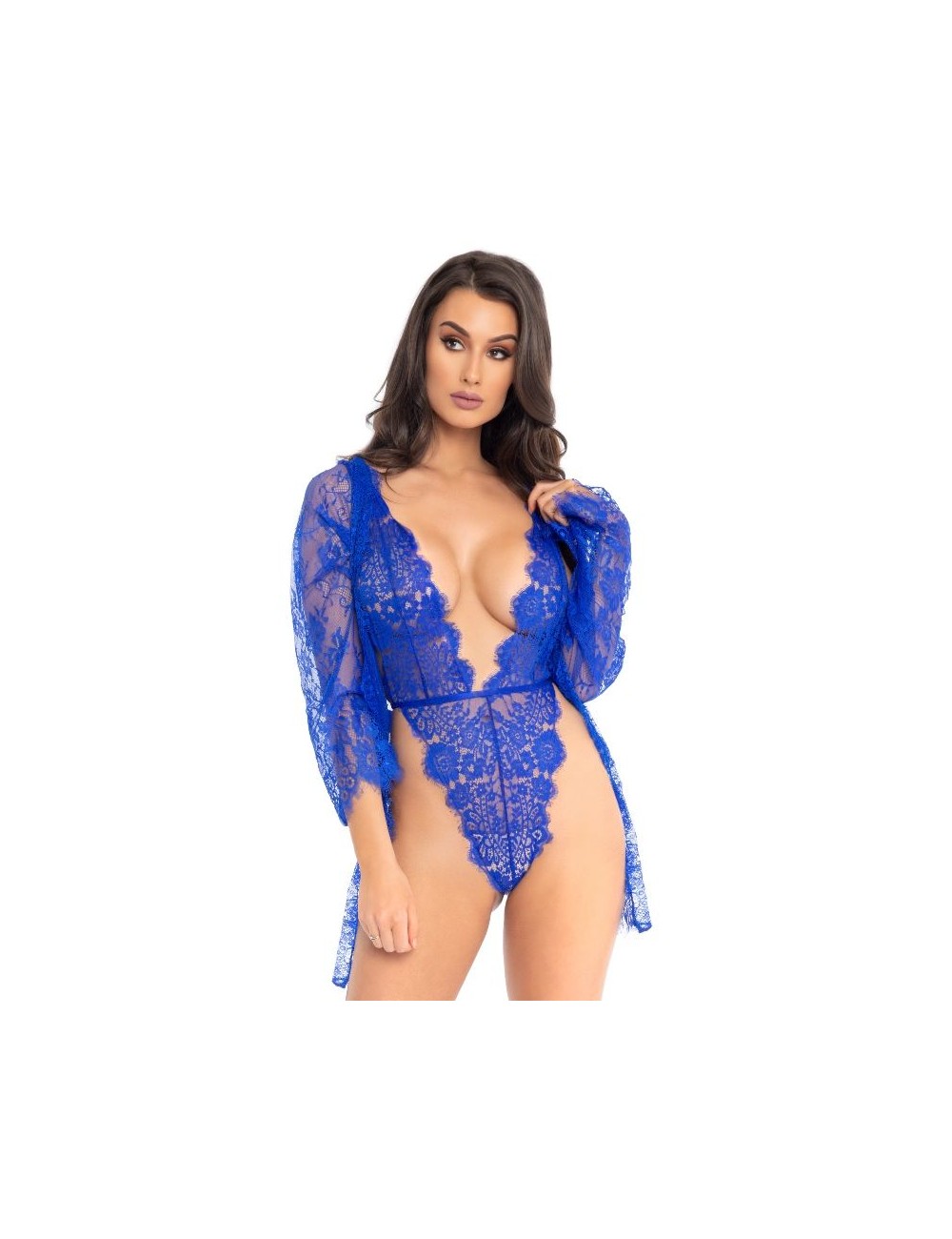 Lingerie - Ensembles de lingerie - LEG AVENUE SET AVEC TEDDY ET ROBE BLEUE M - Leg Avenue Teddies Lingerie - Ensembles de lingerie - LEG AVENUE SET AVEC TEDDY ET ROBE BLEUE M - Leg Avenue Teddies