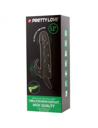 PRETTY LOVE - HOUSSE EN SILICONE AVEC VIBRATION 14 CM 2.0