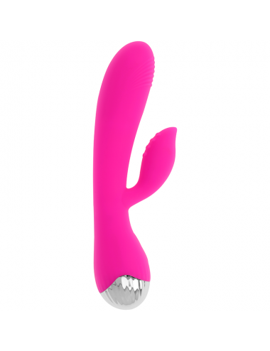 OHMAMA VIBRADOR RECARGABLE CON RABBIT 10 MODOS DE VIBRACIÓN 19 CM