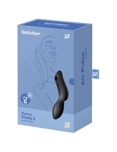 SATISFYER - VIBRATEUR CURVY TRINITY 2 AIR PULSE NOIR