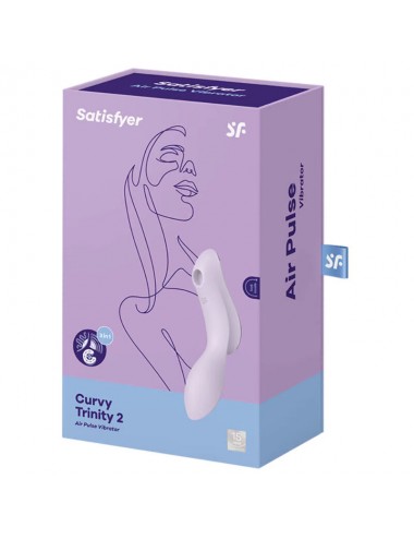 SATISFYER - VIBRATEUR CURVY TRINITY 2 AIR PULSE VIOLETTE