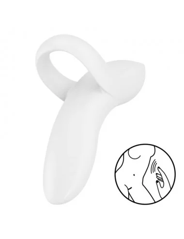 VIBRATEUR À DOIGTS SATISFYER BOLD LOVER - BLANC