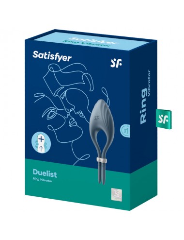 SATISFYER - VIBRATEUR ANNEAU DUELIST GRIS