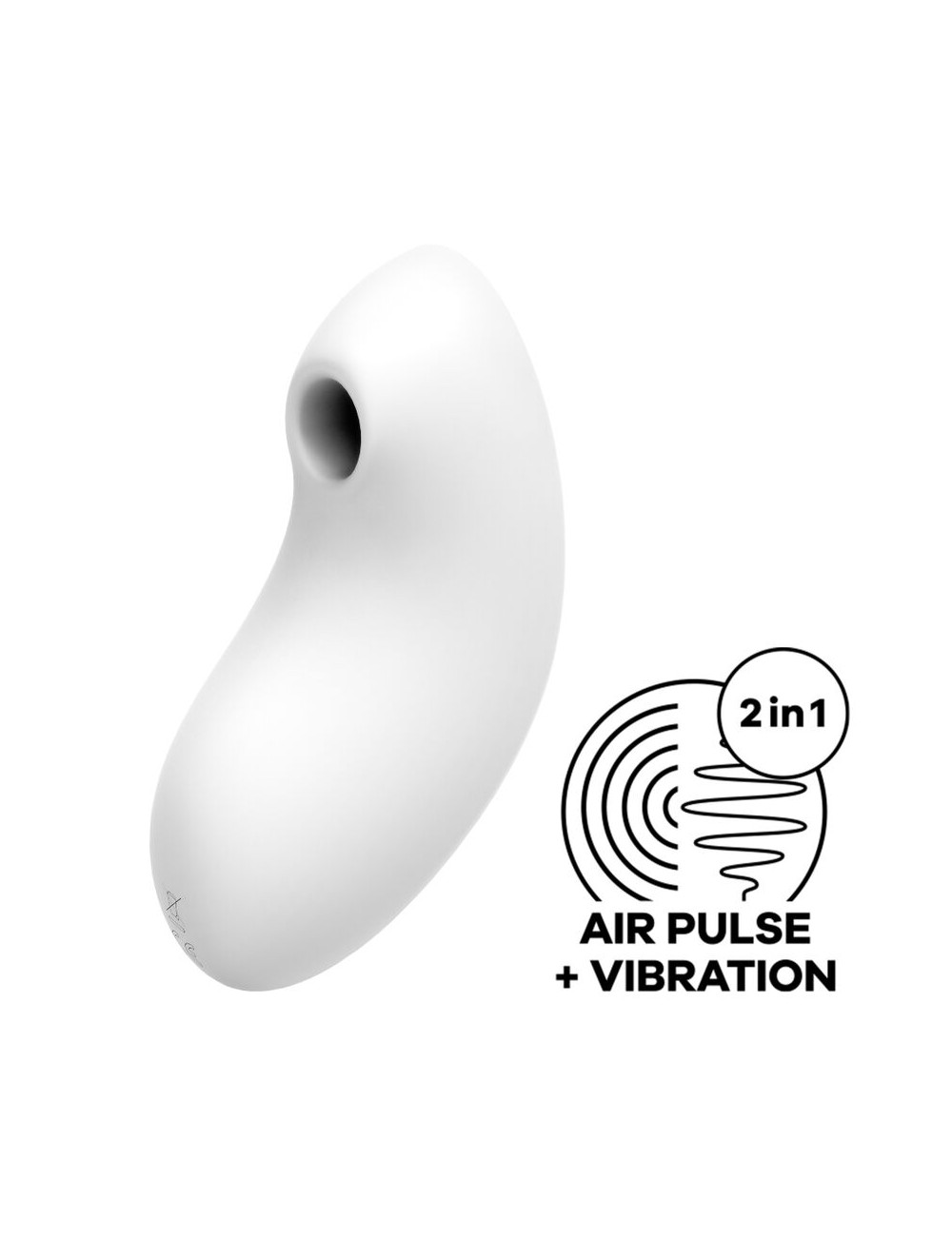 SATISFYER VULVA LOVER 2 AIR PULSE STIMULATOR & VIBRATOR - BLANC