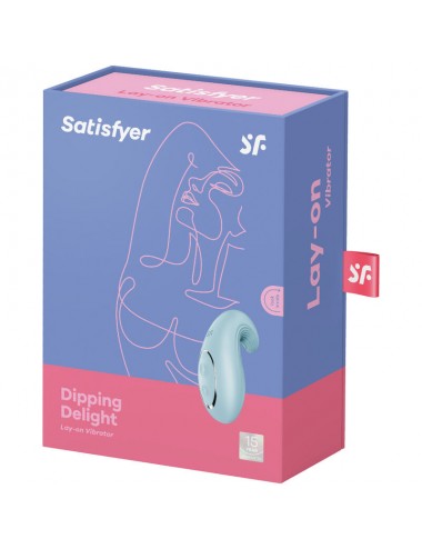 VIBRATEUR LAY-ON SATISFYER DIPPING DELIGHT - BLEU