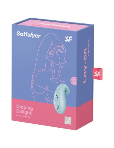 SATISFYER - VIBRATEUR  POSER DIPPING DELIGHT BLEU