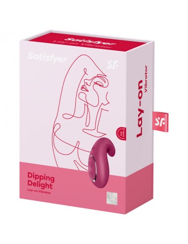 VIBRATEUR À POSER SATISFYER DIPPING DELIGHT - ROUGE