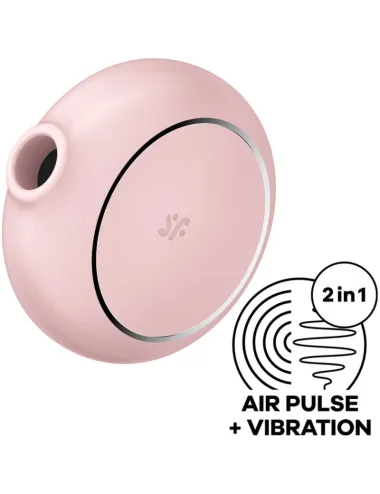 SATISFYER VULVA LOVER 2 DOUBLE AIR PULSE STIMULATOR & VIBRATOR - ROSE