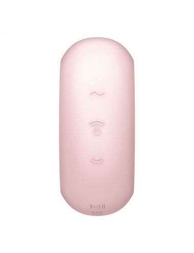 SATISFYER - STIMULATEUR ET VIBRATEUR DOUBLE AIR PULSE PRO TO GO 3 ROSE