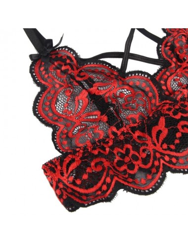 SUBBLIME - SET ENSEMBLE DEUX PIÈCES TOP ET CULOTTE EN DENTELLE L/XL