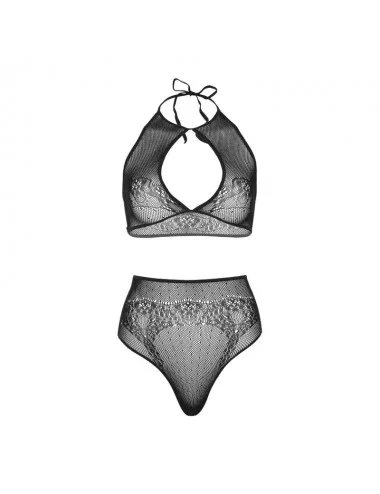LEG AVENUE - ENSEMBLE DEUX PIÈCES HALTER CROP TOP & THONG CULOTTE TAILLE UNIQUE