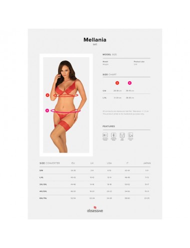 OBSESSIVE - ENSEMBLE MELLANIA DEUX PIÈCES L/XL
