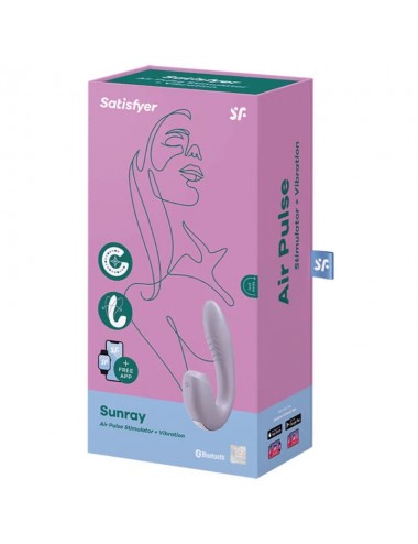 SATISFYER SUNRAY ESTIMULADOR Y VIBRADOR - VIOLETA